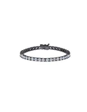 Mens Brilliant Tennis Bracelet in Black Rhodium