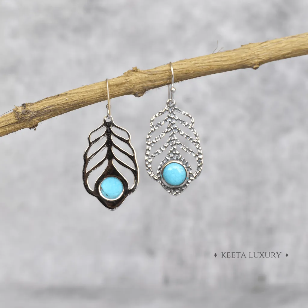 Mor Pankh - Turquoise Earrings