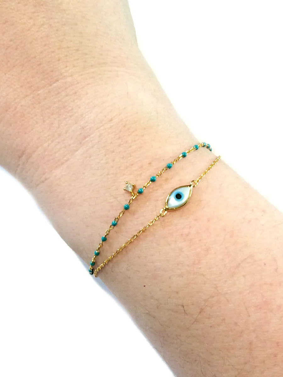 Mother of Pearl Eye Bracelet