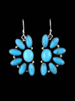 Navajo Turquoise Sterling Silver Dangle Earrings