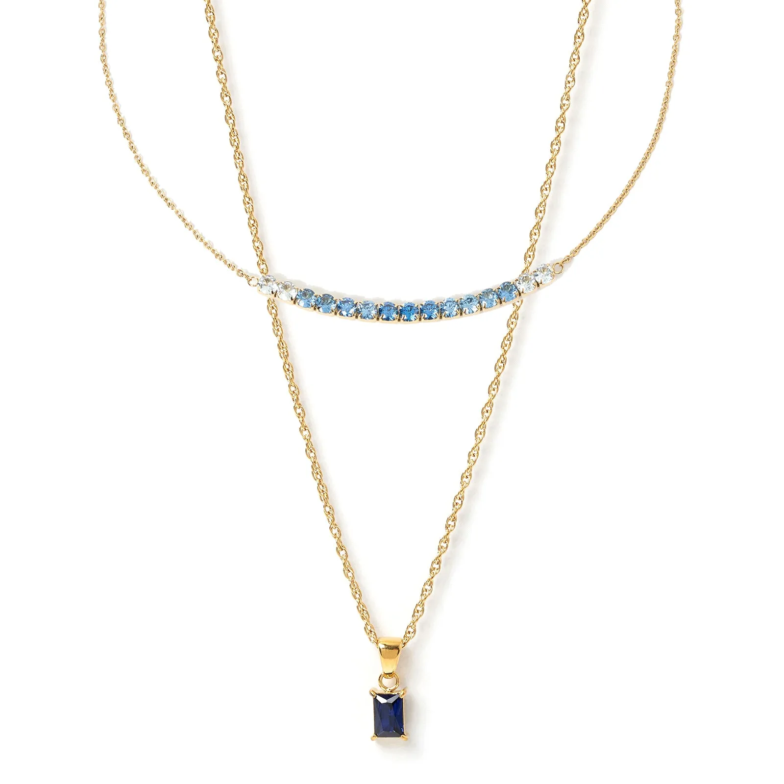 Ombre Necklace Stack - Sapphire