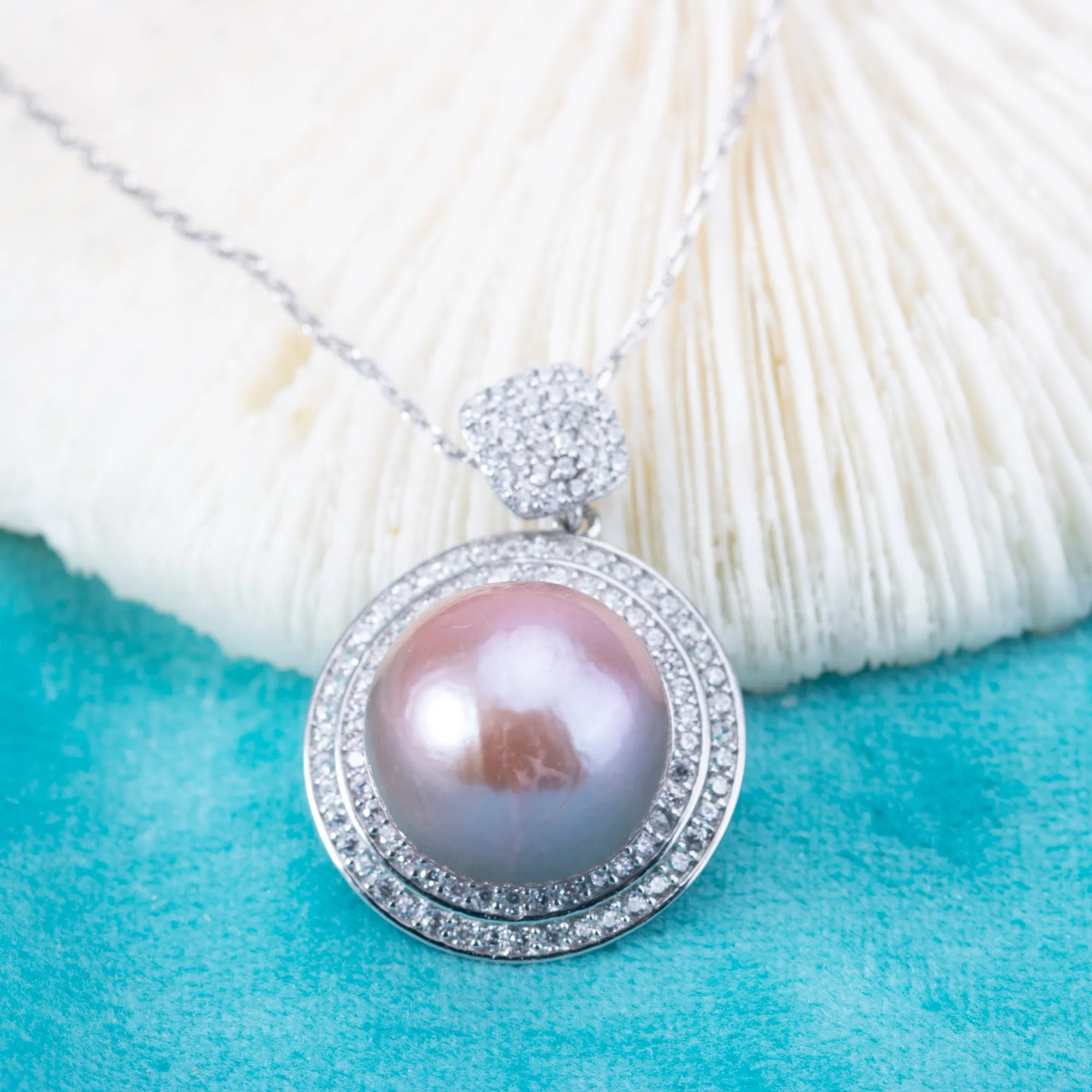 Pe010995  DIY 9-12mm Natural Freshwater pearl pendant accessory 925 sterling silver engagement jewelry necklace for women