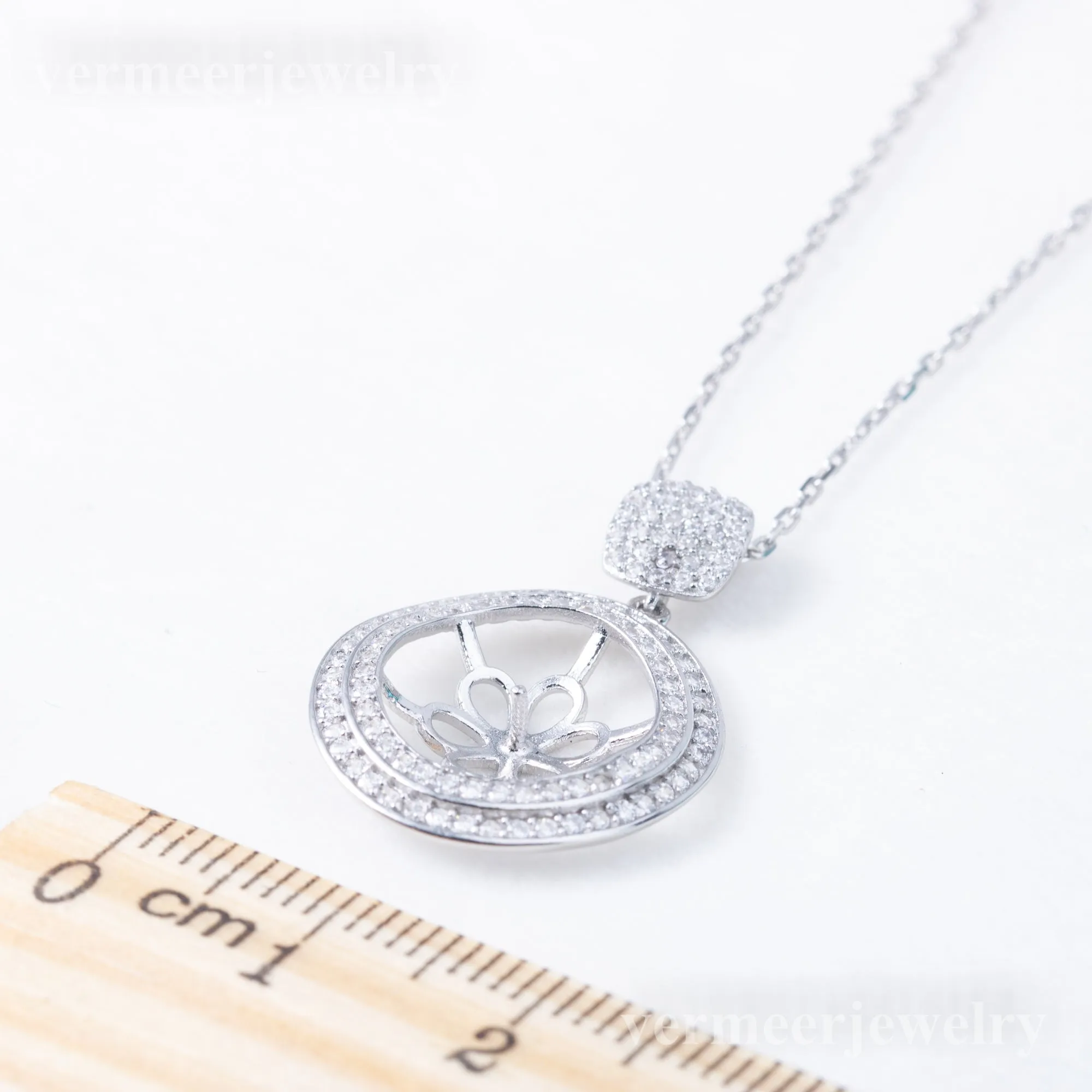 Pe010995  DIY 9-12mm Natural Freshwater pearl pendant accessory 925 sterling silver engagement jewelry necklace for women