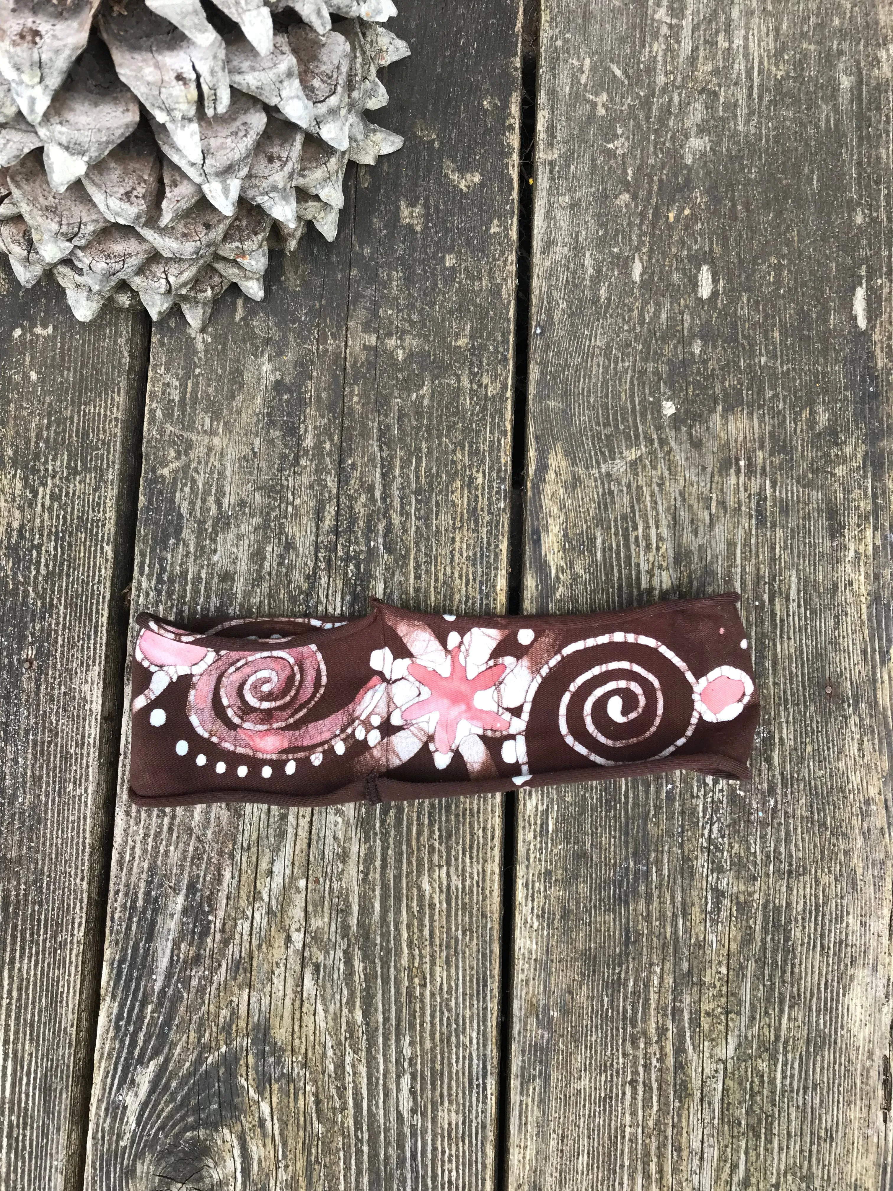 Peach and Bright Brown Stellar Handmade Headband