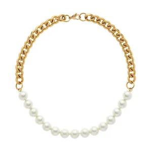 Pearl & Chain Chunky Necklace