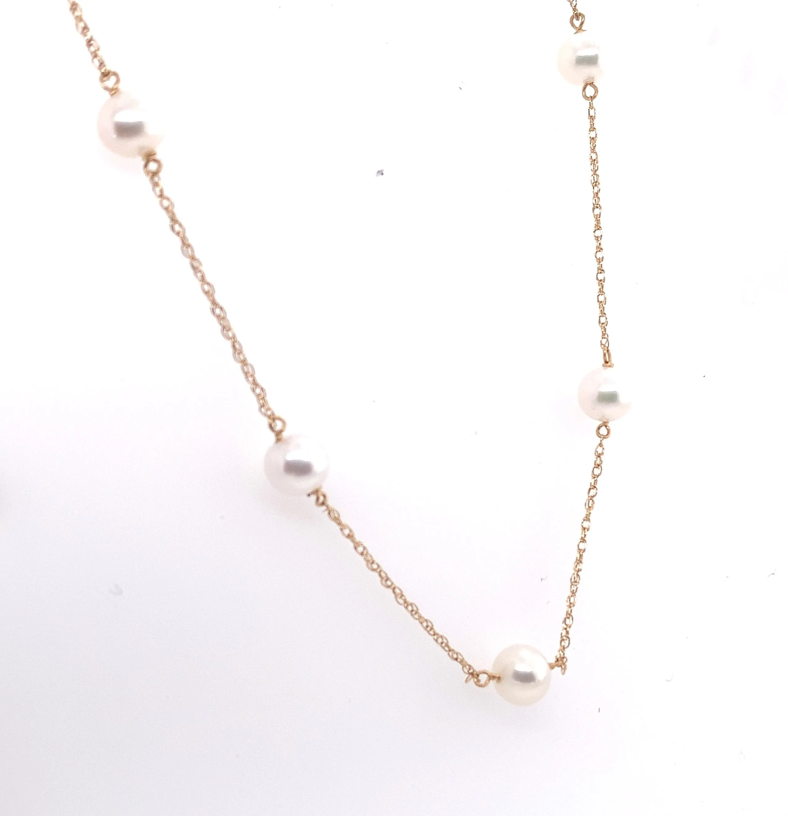 Pearl Tin Cup Necklace