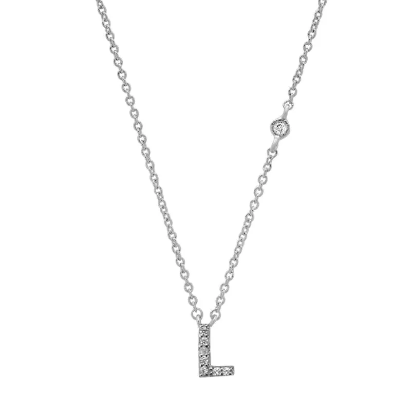 Personalized Mini Zircon A-Z Initial Letter Pendant Necklaces