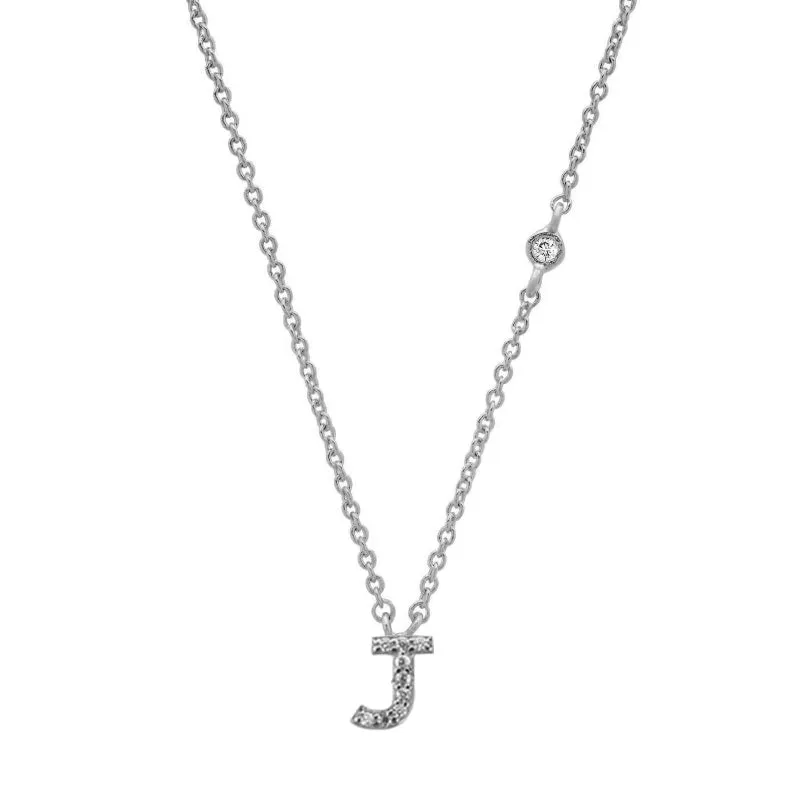 Personalized Mini Zircon A-Z Initial Letter Pendant Necklaces