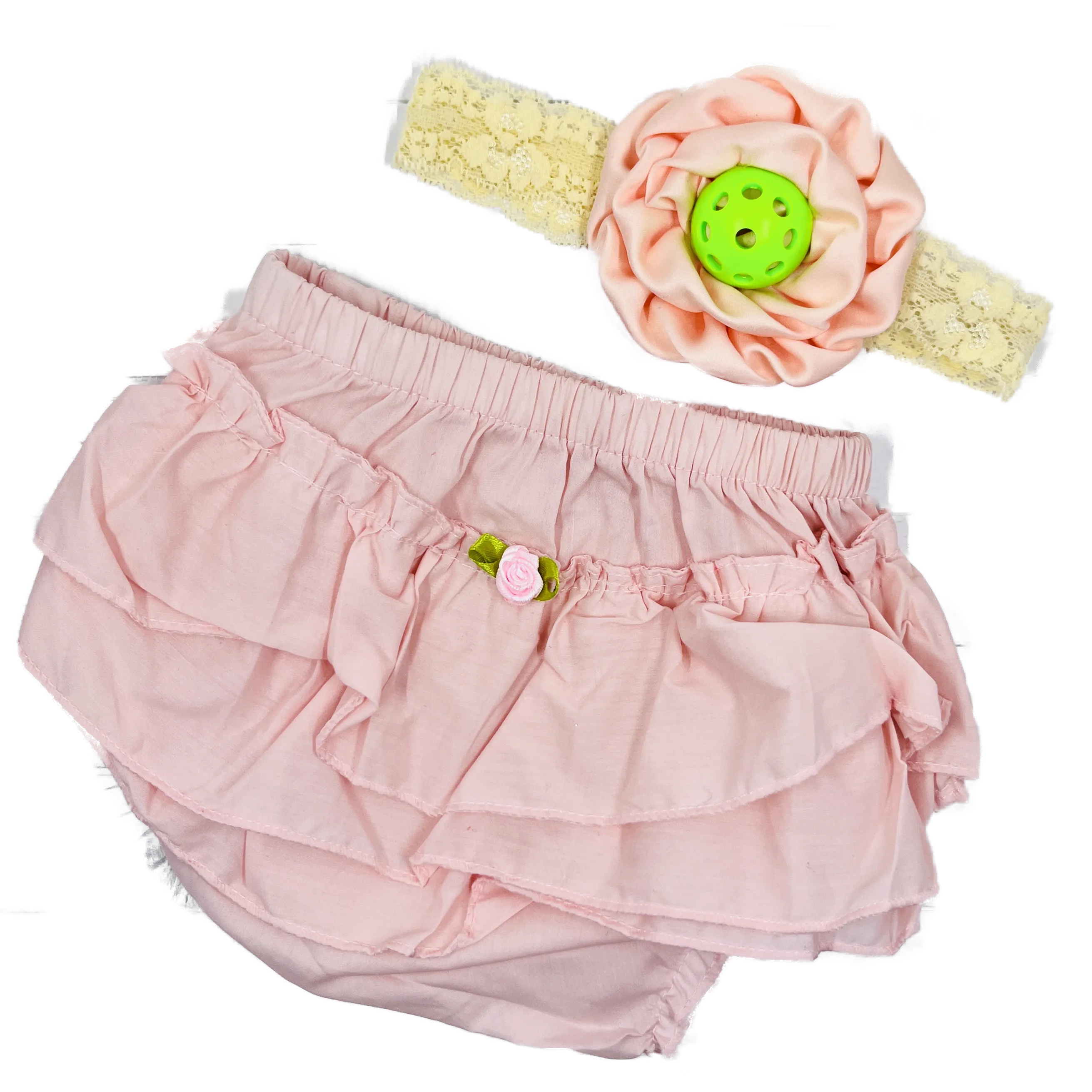 Pickleball Baby Headband And Rose Bloomer Set | Infant Pickleball Gift