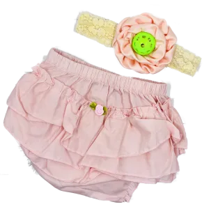 Pickleball Baby Headband And Rose Bloomer Set | Infant Pickleball Gift