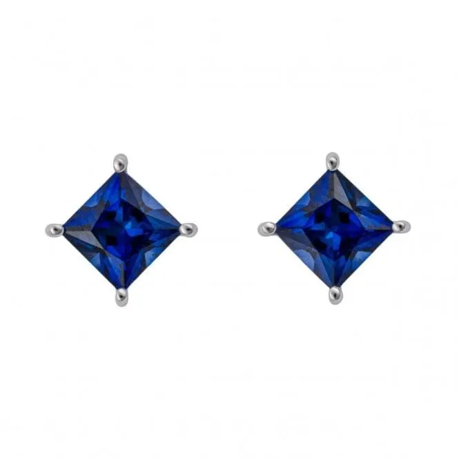 Princess cut created sapphire Earrings GE2445L