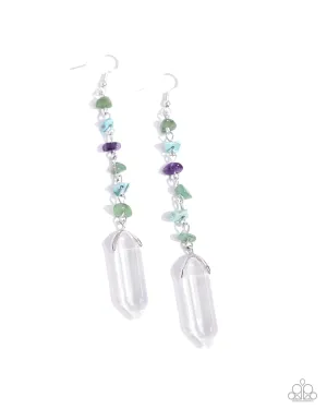 Quartz Qualification - Green Earrings - Paparazzi Accessories