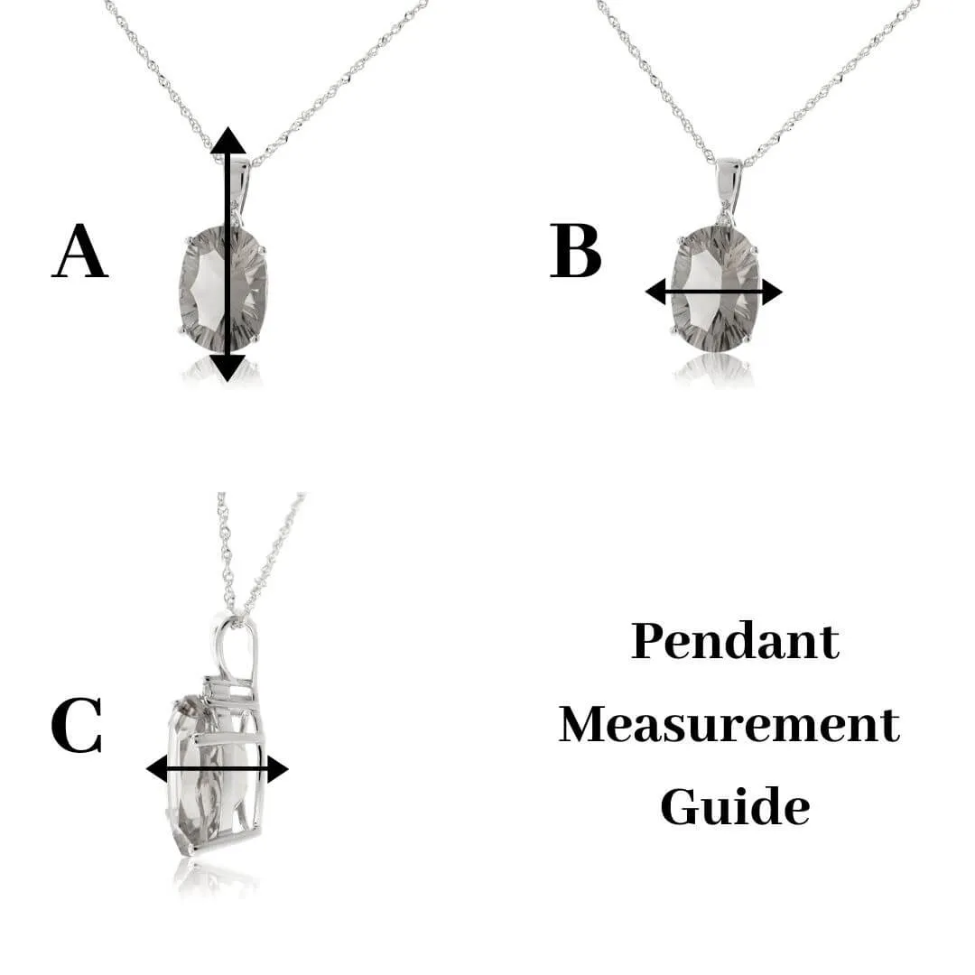 Rainbow Sapphire, Gemstone, and Diamond Mountain Scene Pendant