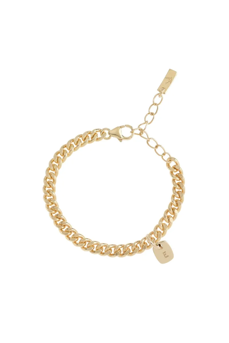 Rectangular Pendant Bracelet - Gold