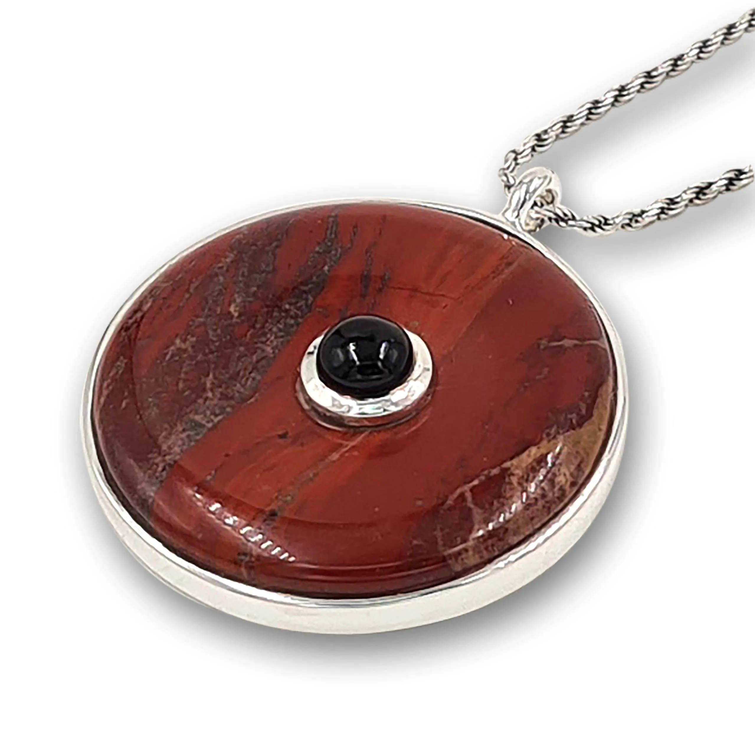 Red Jasper and Garnet pendant