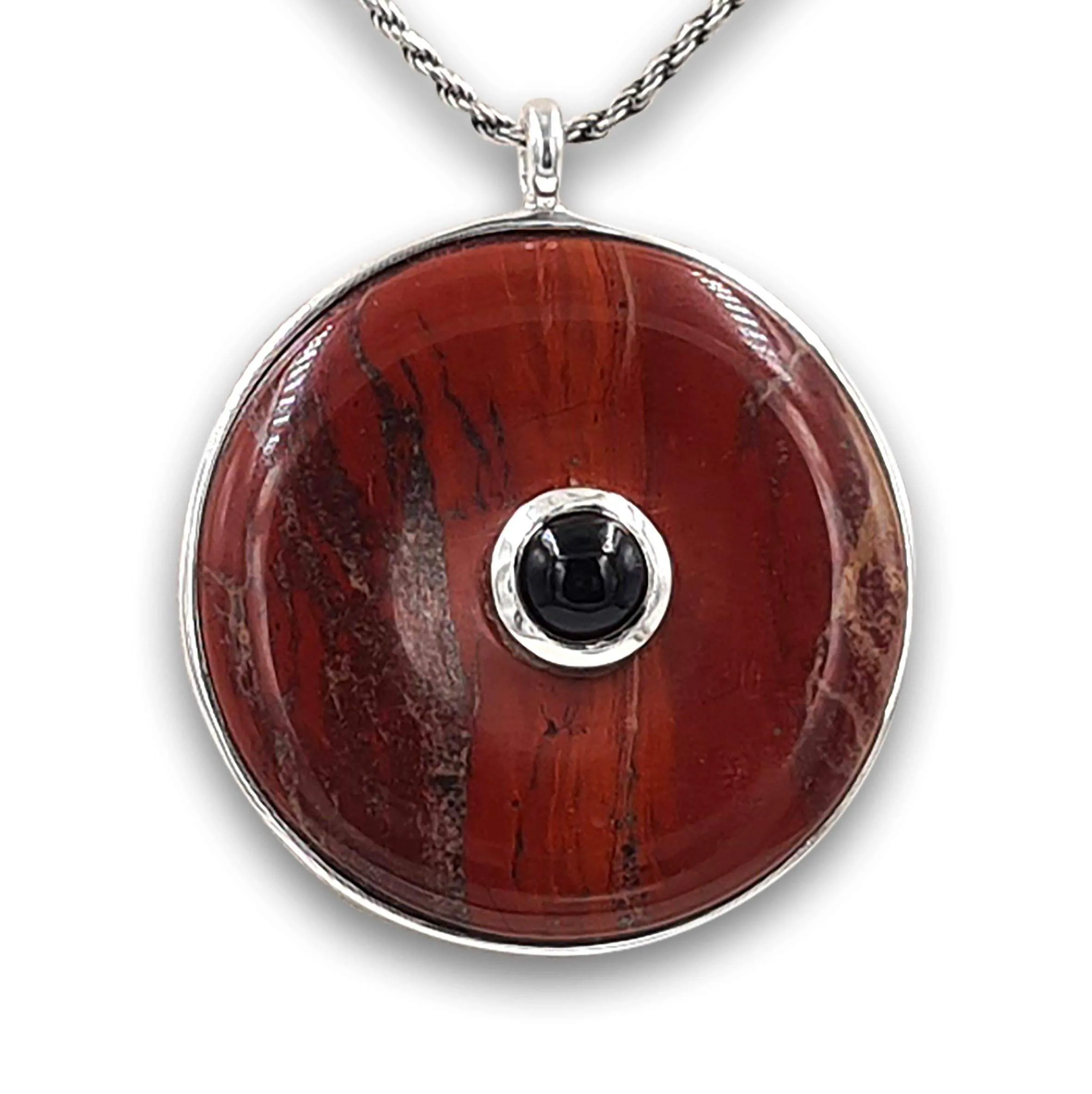 Red Jasper and Garnet pendant