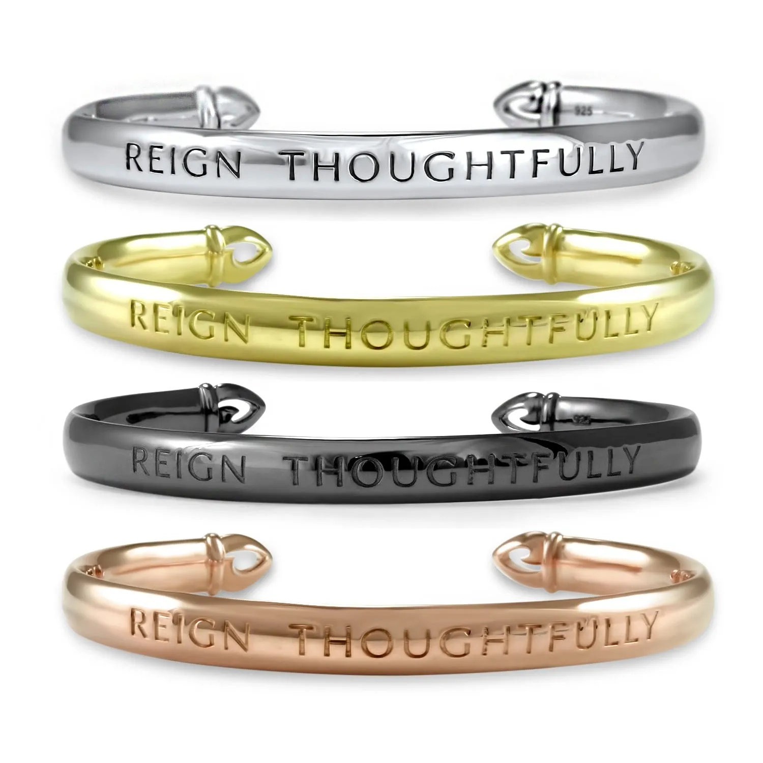 Reign Thoughtfully Cuff - Black Ruthenium Vermeil