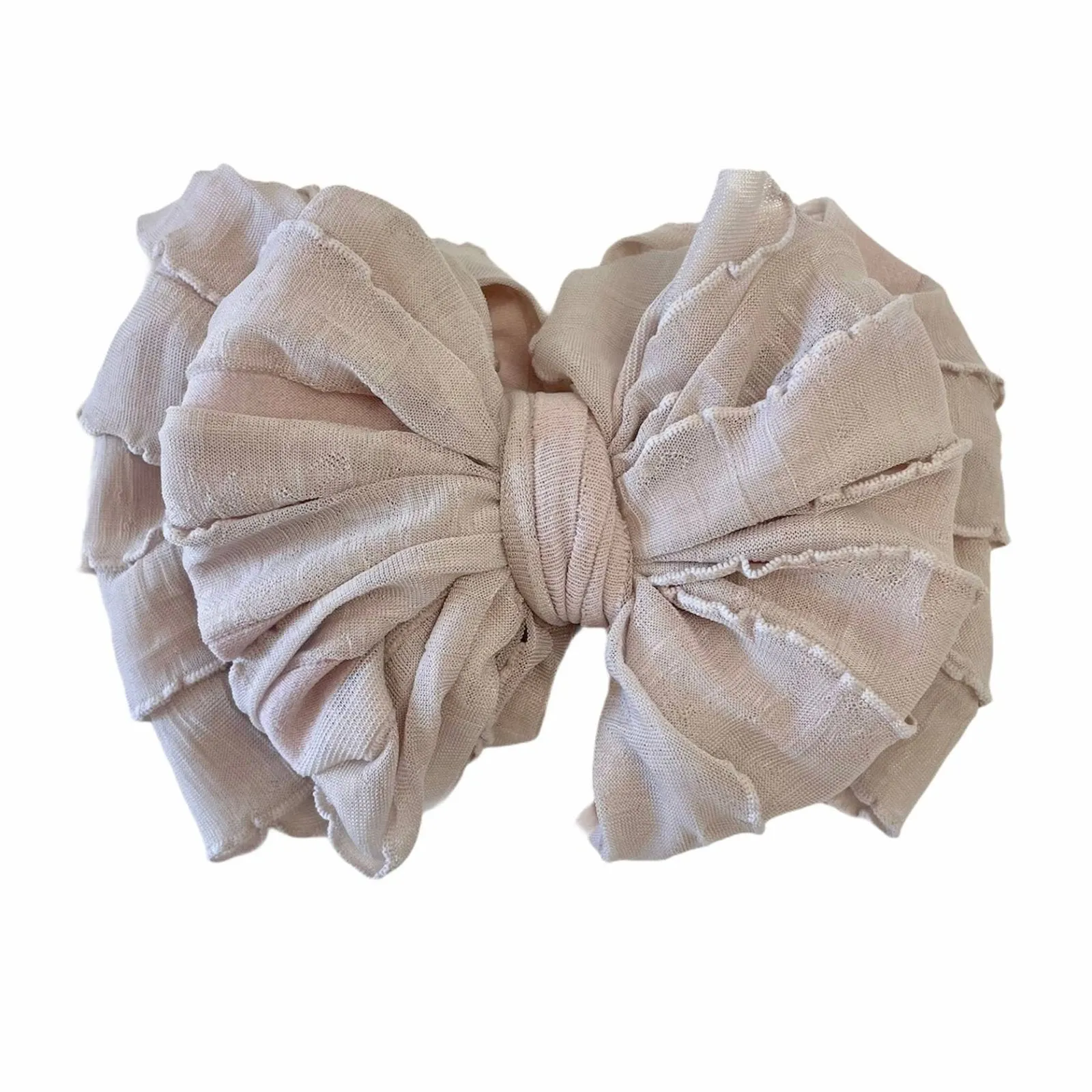 Rockin Royalty Baby Girl Champagne Ruffled Headband