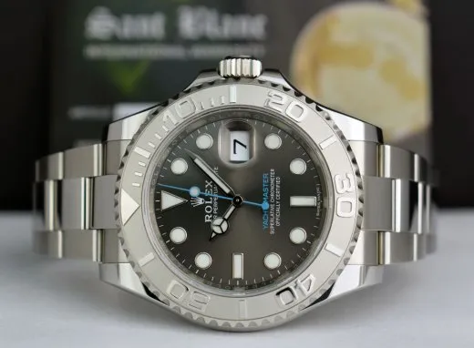 ROLEX Platinum & Stainless Steel Yachtmaster Rhodium Dial Model 116622