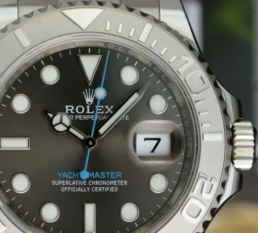 ROLEX Platinum & Stainless Steel Yachtmaster Rhodium Dial Model 116622