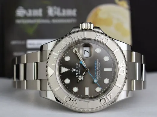 ROLEX Platinum & Stainless Steel Yachtmaster Rhodium Dial Model 116622