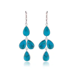 Safiya Turquoise Earrings, Sterling Silver