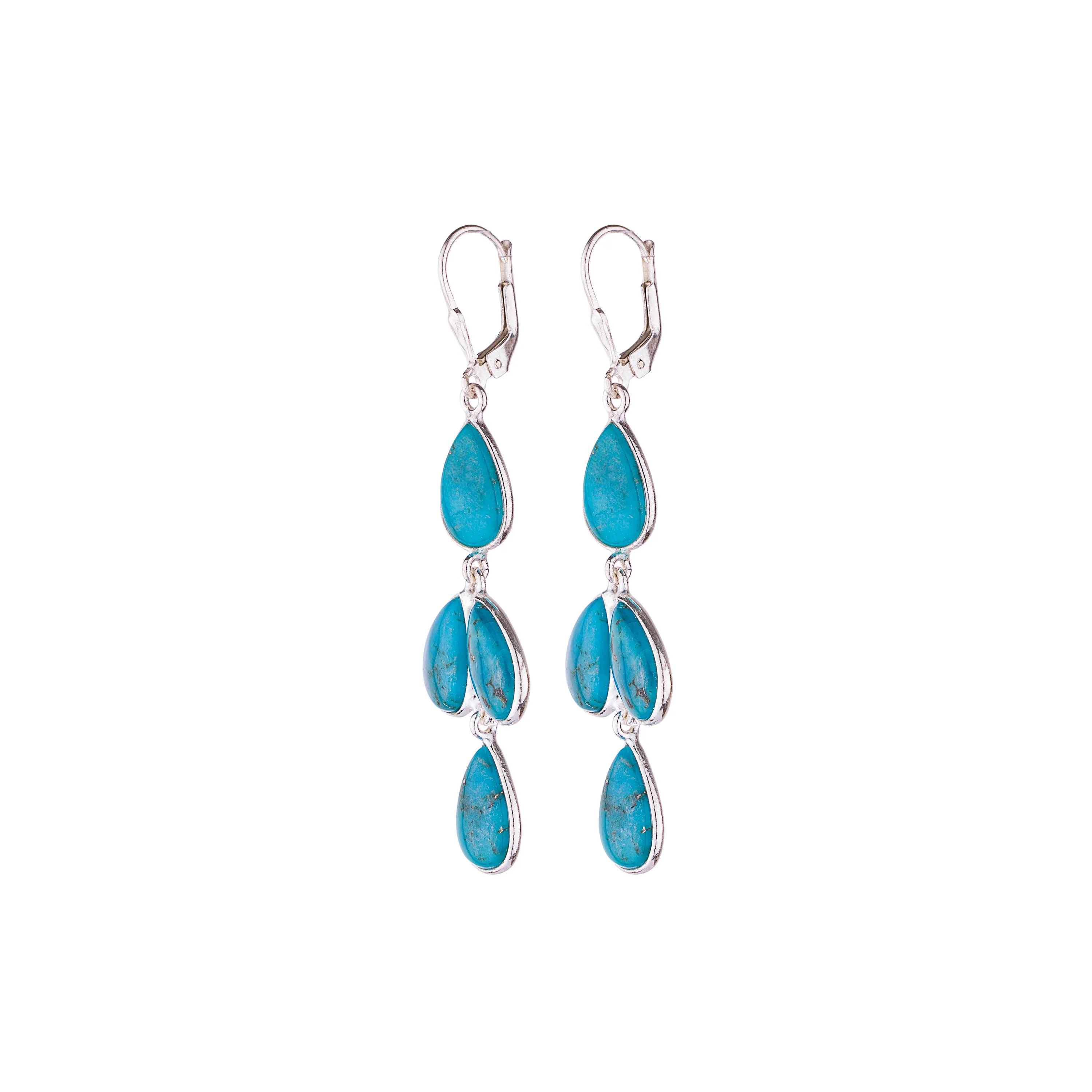 Safiya Turquoise Earrings, Sterling Silver