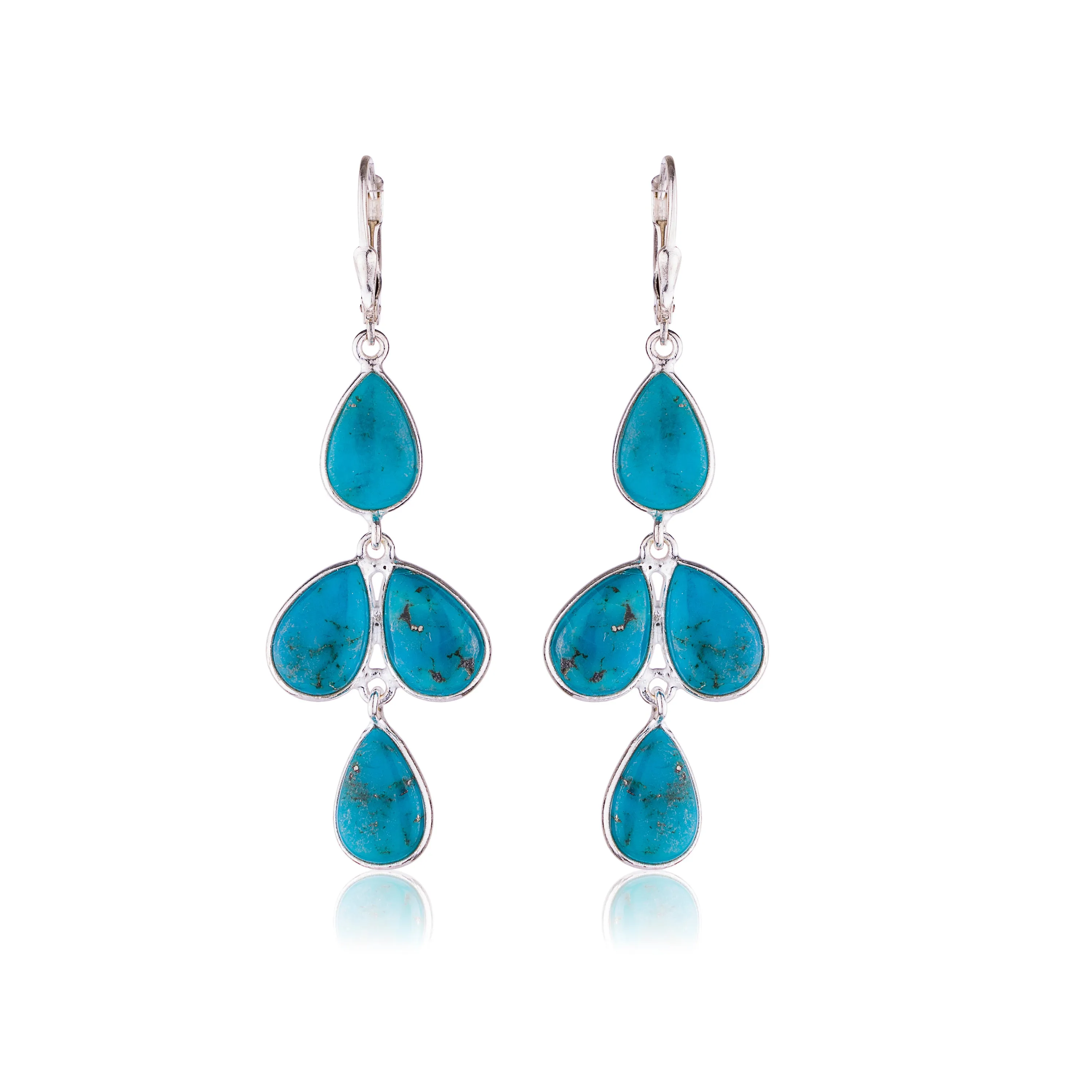 Safiya Turquoise Earrings, Sterling Silver