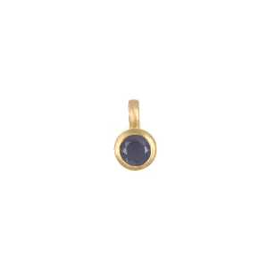 Sapphire Bezel Charm