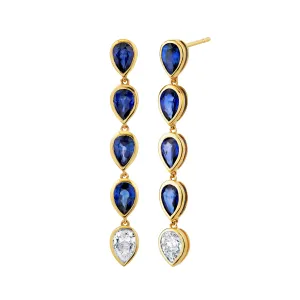 Sapphire Pear Drop Earring