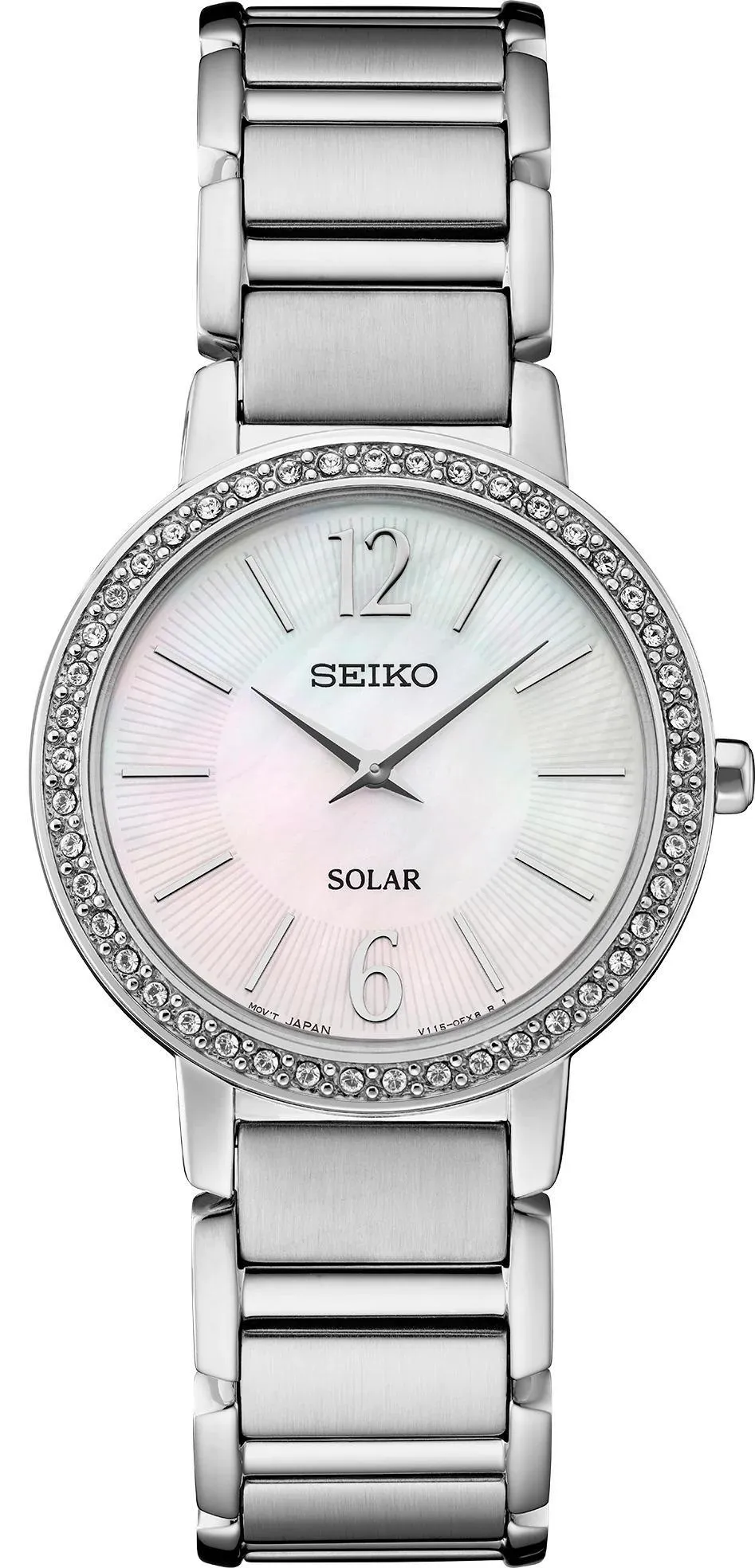 Seiko Essentials Ladies Solar Mother-of-Pearl Dial Watch SUP467