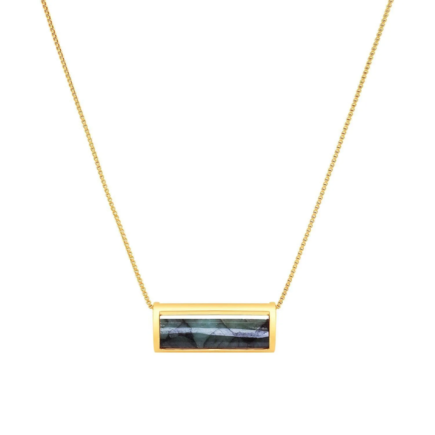 Signature Barrel Necklace   Emerald