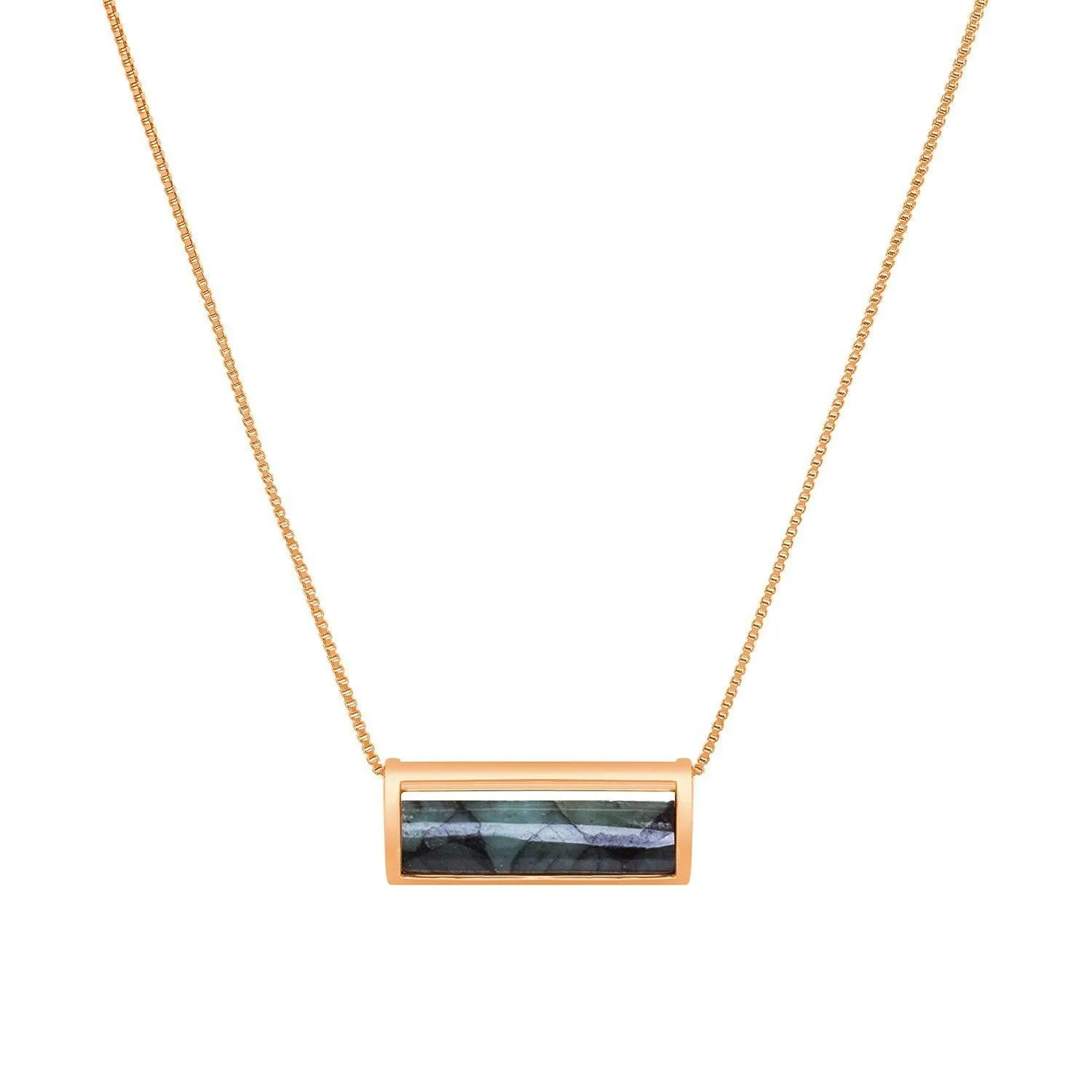 Signature Barrel Necklace   Emerald