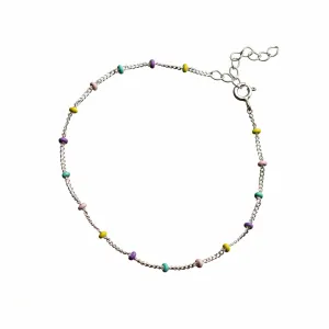 Silver Rainbow Satellite Chain Bracelet