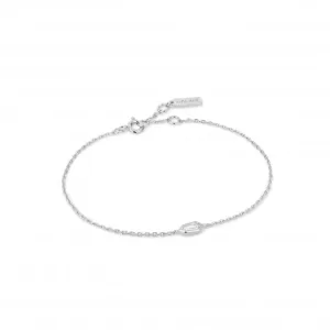 Silver Sparkle Emblem Chain Bracelet B041-02H-W