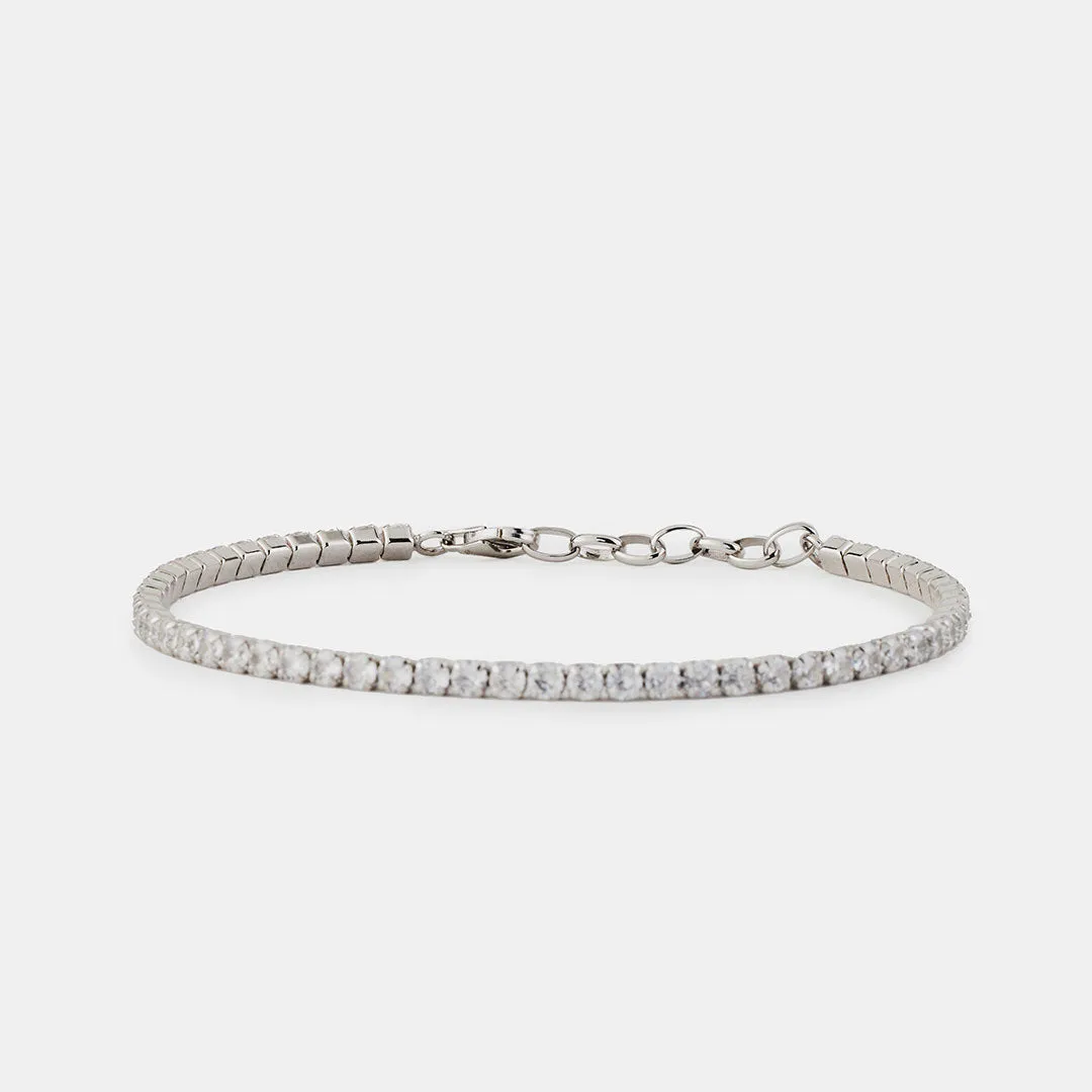 Silver Tennis Chain Bracelet