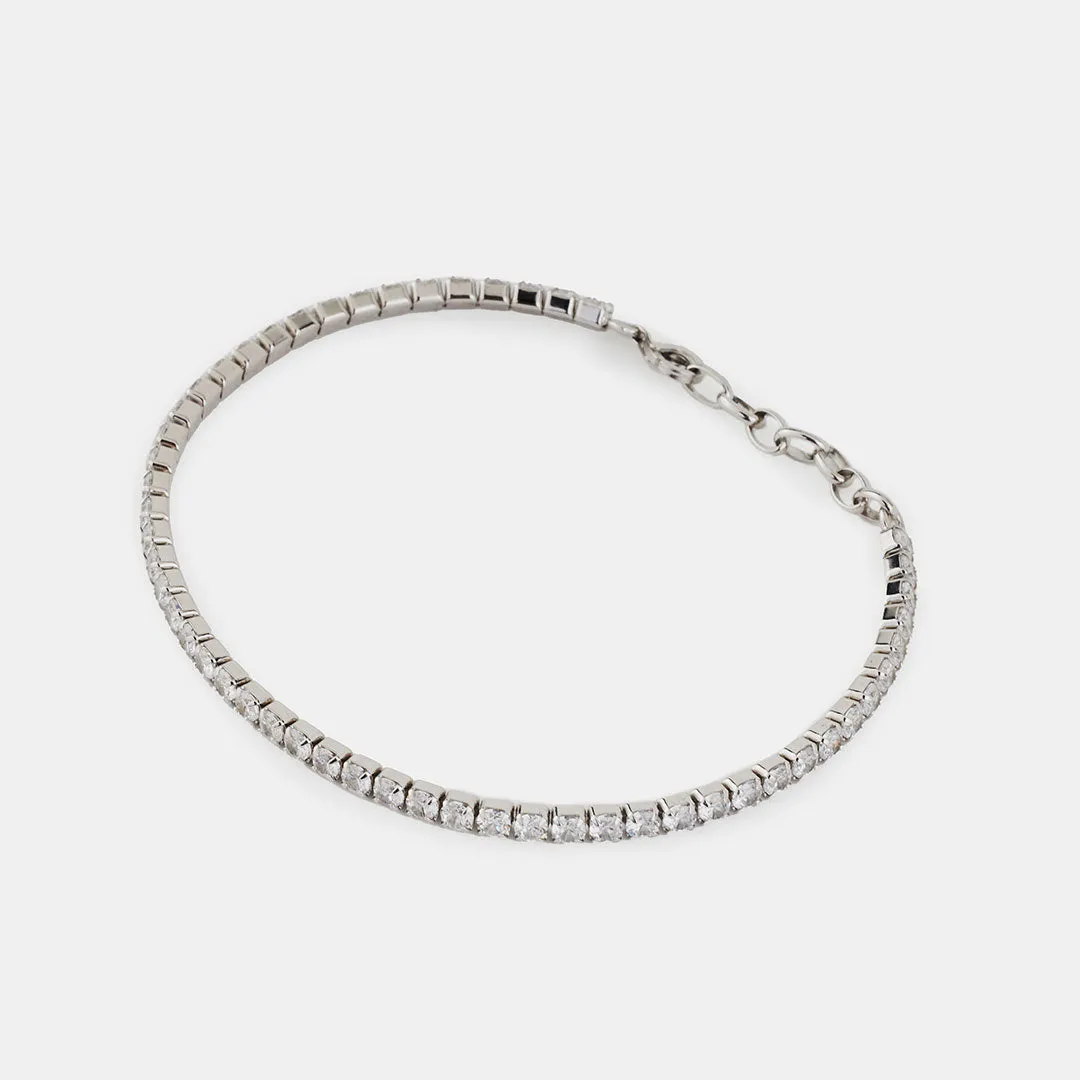 Silver Tennis Chain Bracelet