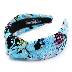 Sini Sequins Padded Knot Headband