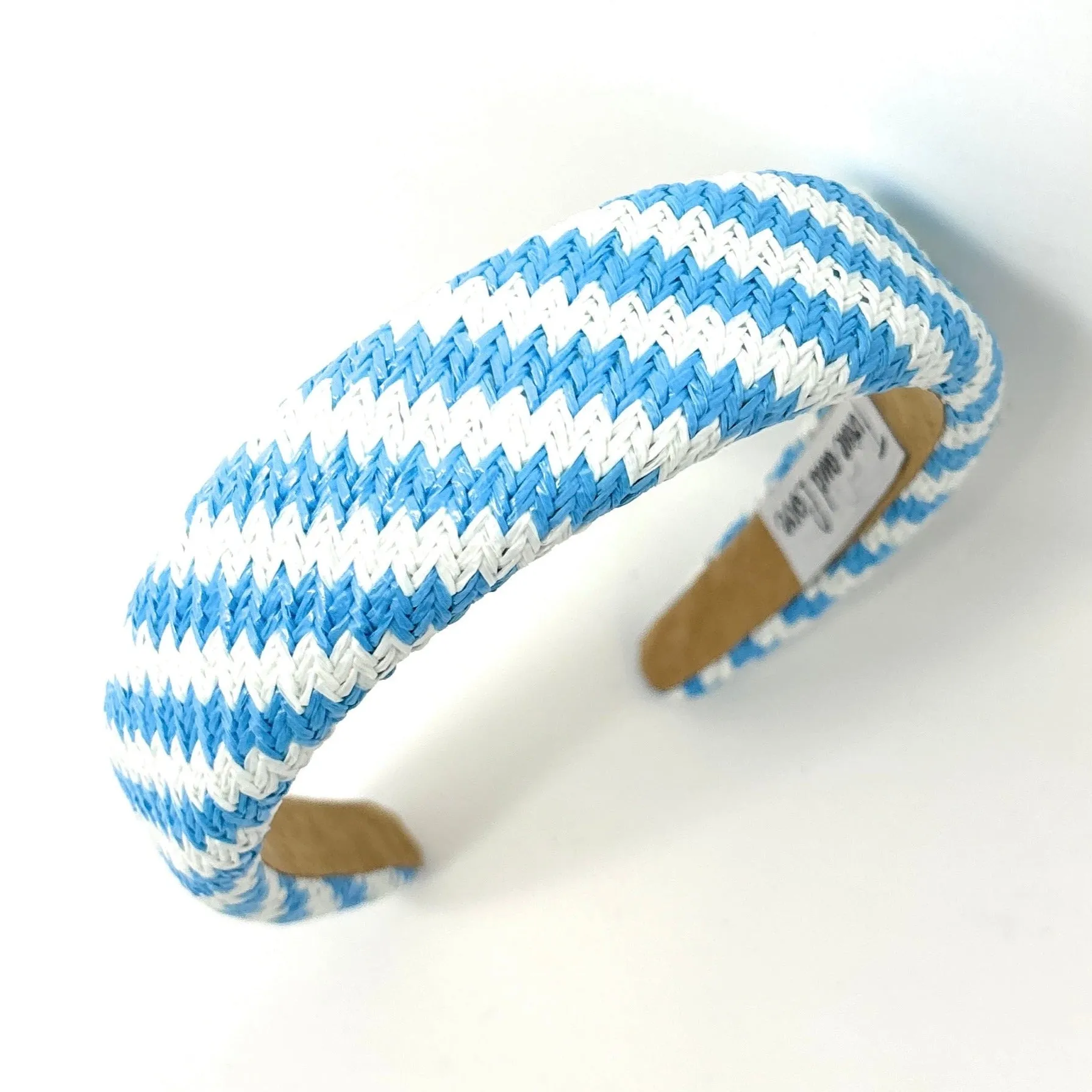 Sky Blue Raffia Baroque Headband