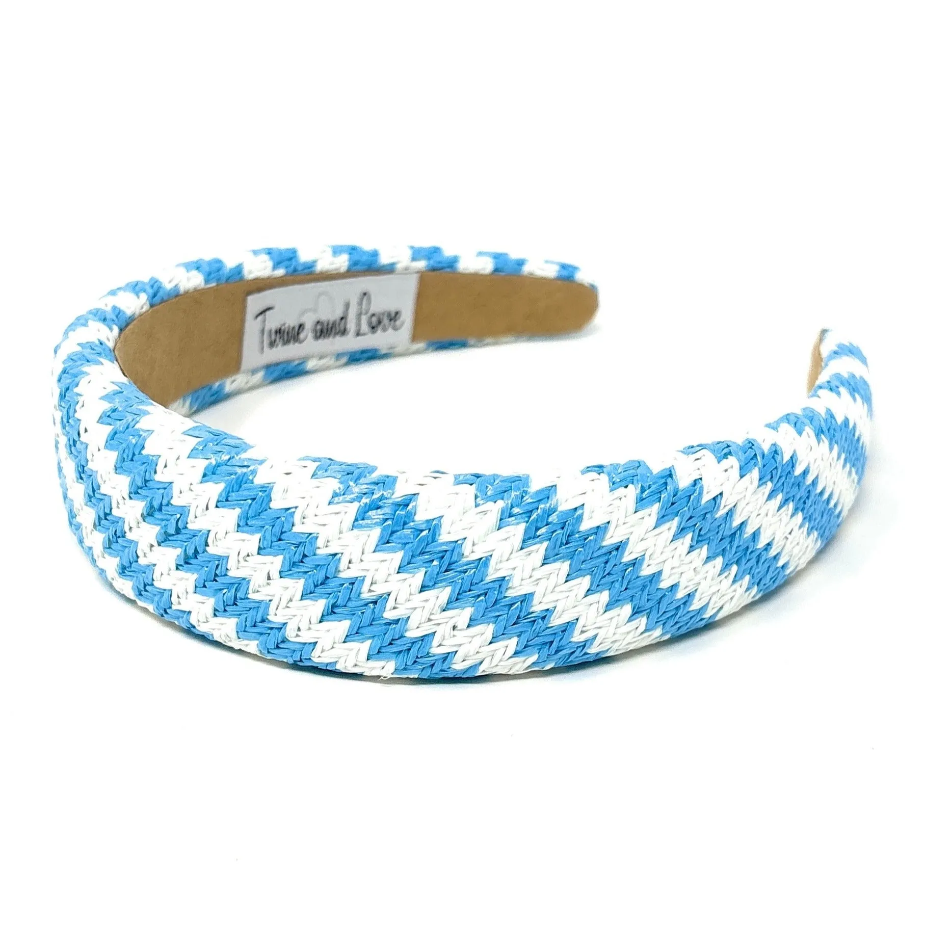 Sky Blue Raffia Baroque Headband