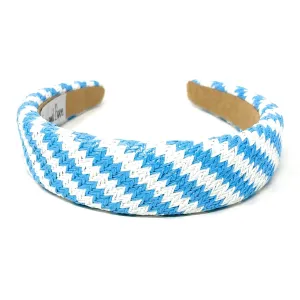 Sky Blue Raffia Baroque Headband