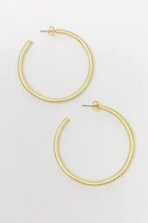 Smaller Jade Satin Finish Hoops