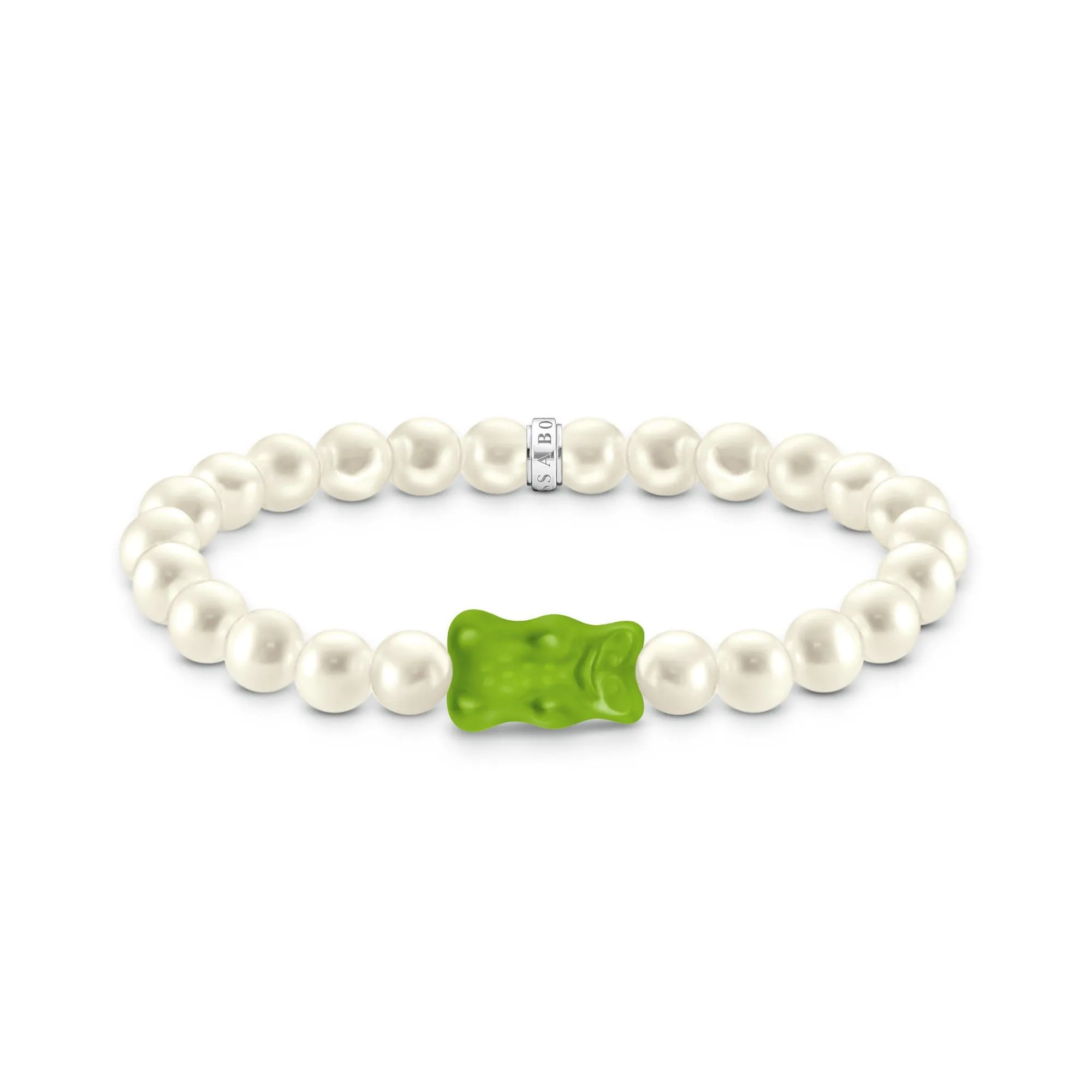 Sterling Silver HARIBO Green Goldbears Pearl Bracelet A2154-017-6