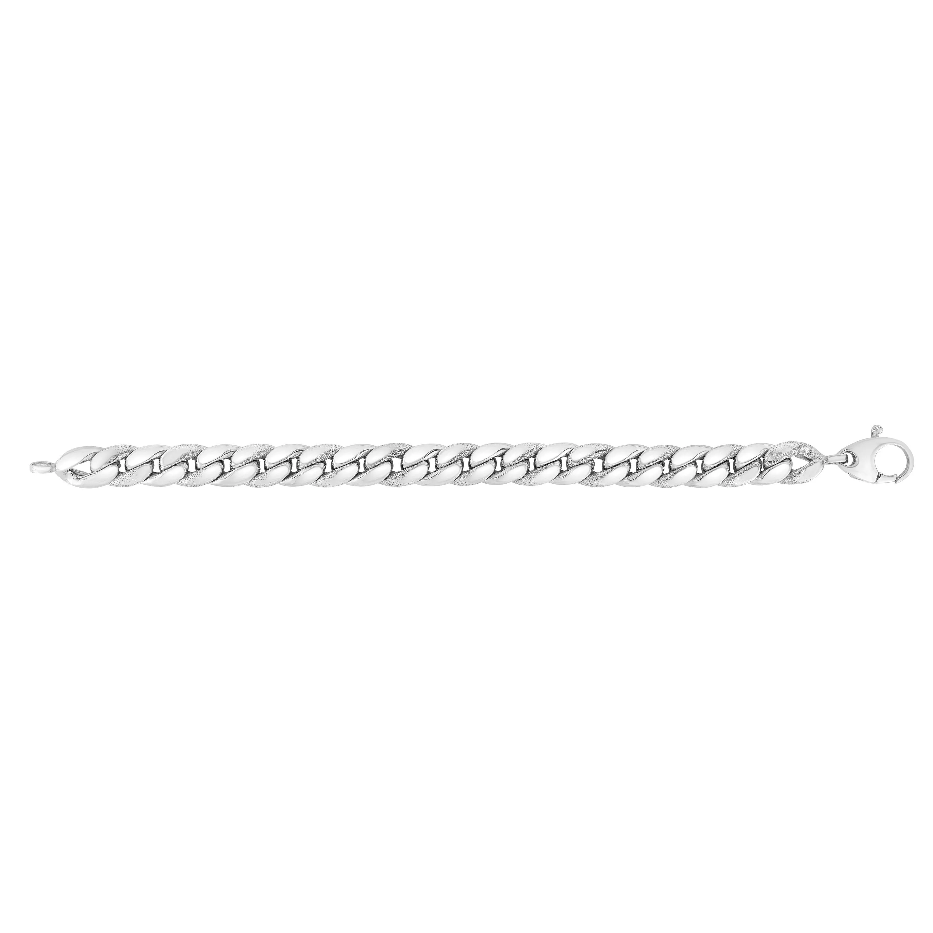 Sterling Silver Miami Cuban Link Chain Women's Bracelet, 7.5"