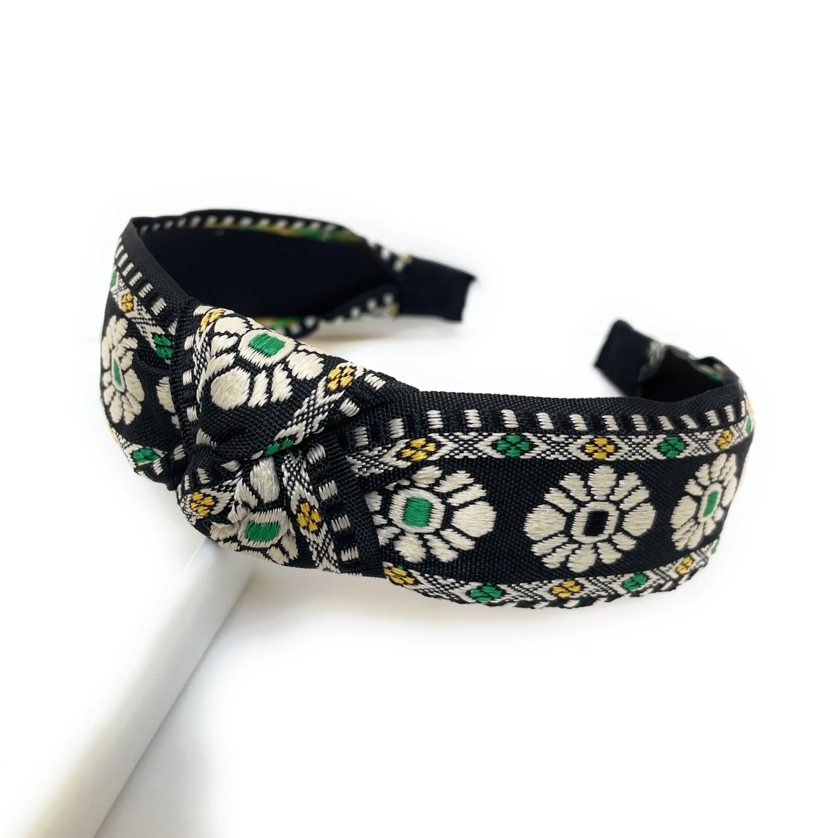 Sunflower Embroidered Knot Headband