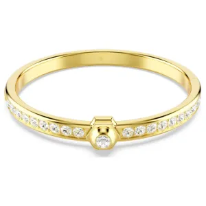 Swarovski Numina Bangle Bracelet - Round cut, White, Gold-tone plated