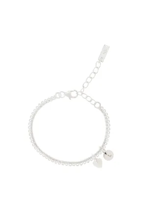 Sweetheart Lace Chain Bracelet - Silver