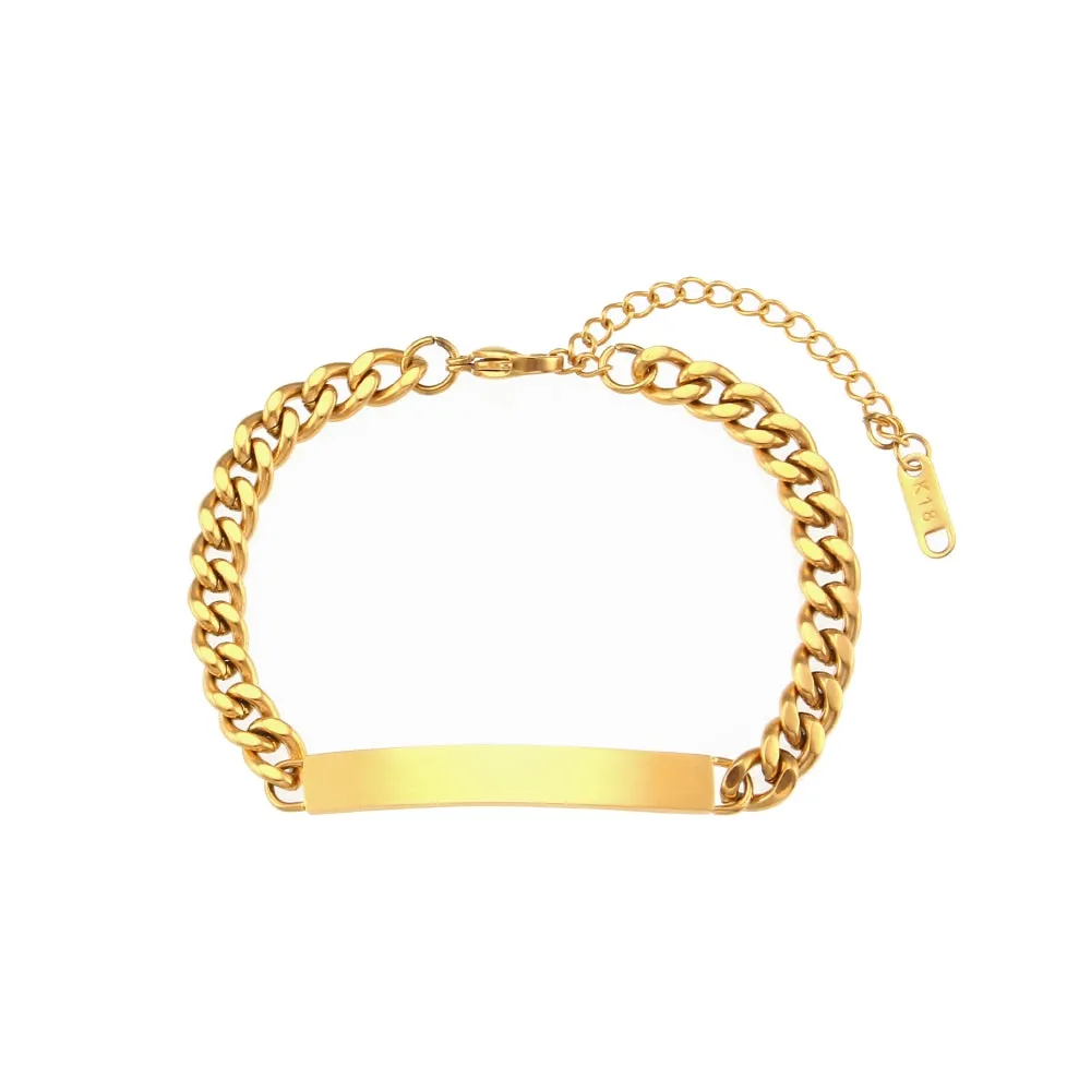 TEEK - Fine Polished Plate Chain Bracelet