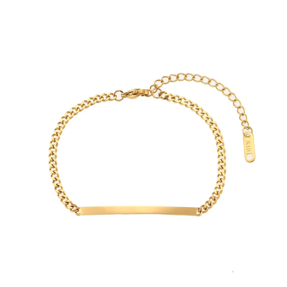 TEEK - Fine Polished Plate Chain Bracelet