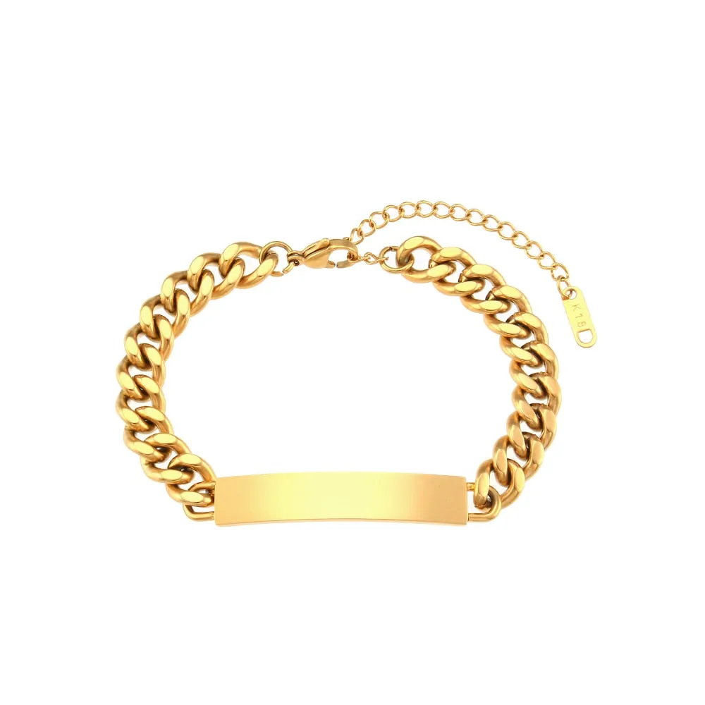 TEEK - Fine Polished Plate Chain Bracelet